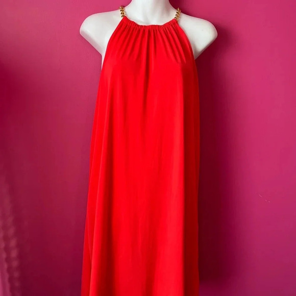 Michael Kors dress halter style A line new red - Picture 1 of 6